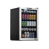 NewAir Beverage Refrigerator And Cooler, Free Standing Glass Door Refrigerator Holds Up To 160 Cans, | Amazon (US)