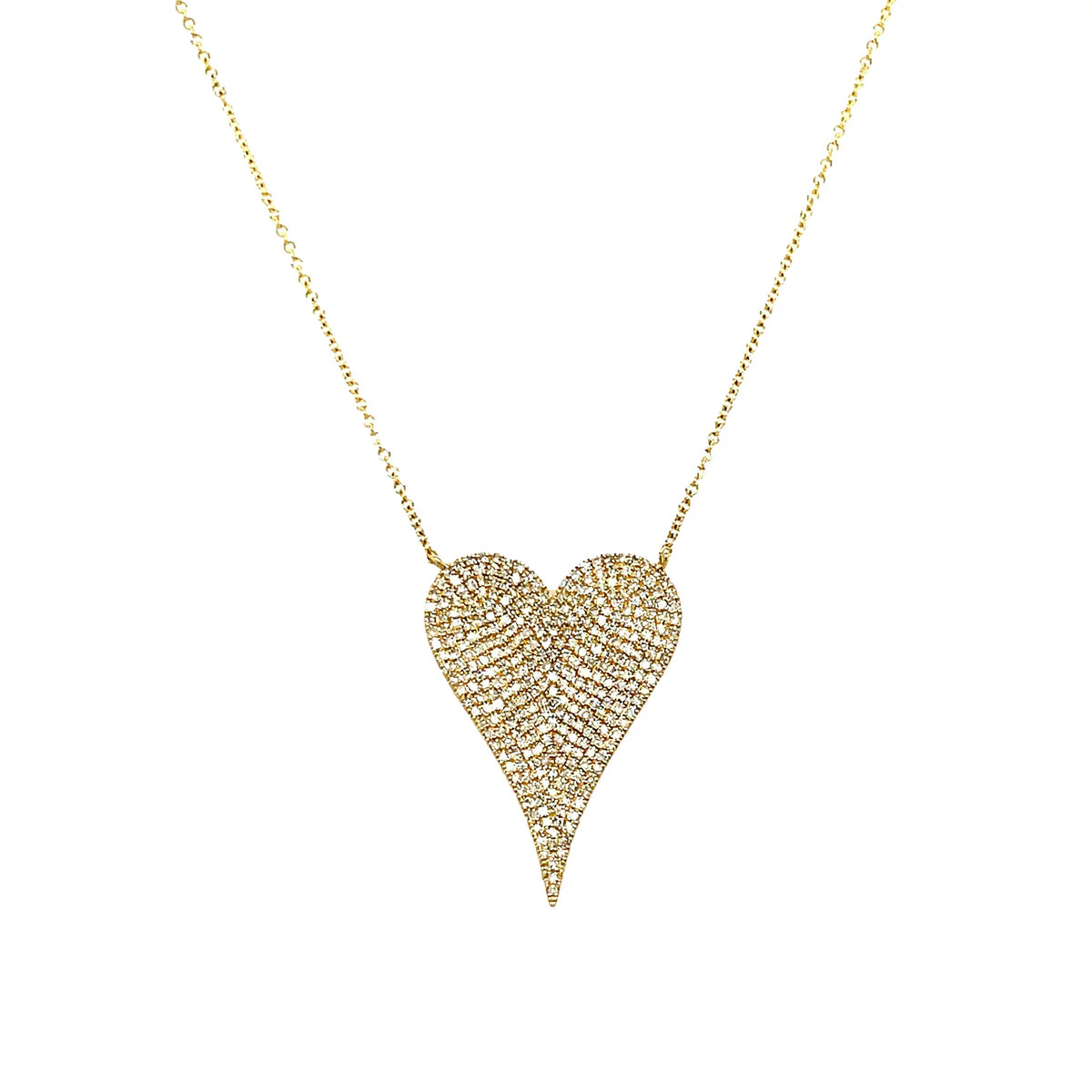 Extra Large Diamond Heart Necklace | Jennifer Miller Jewelry