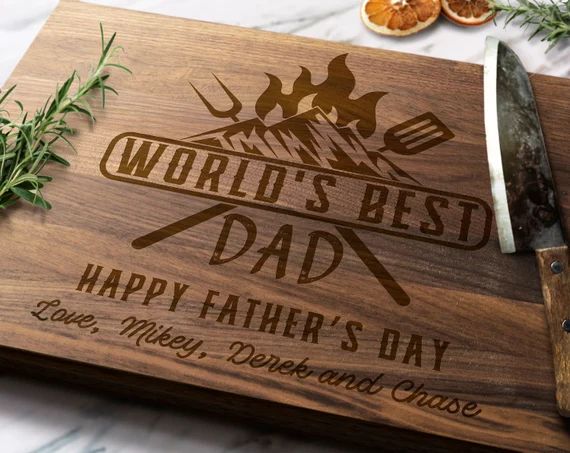 Fathers Day Cutting Board Gift for Dad 1 Dad Personalized | Etsy | Etsy (US)