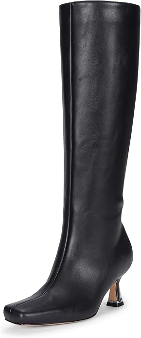 Vepose Women's Tall Knee High Boots, Square Toe Kitten Low Heel with Zipper | Long dressy botas p... | Amazon (US)