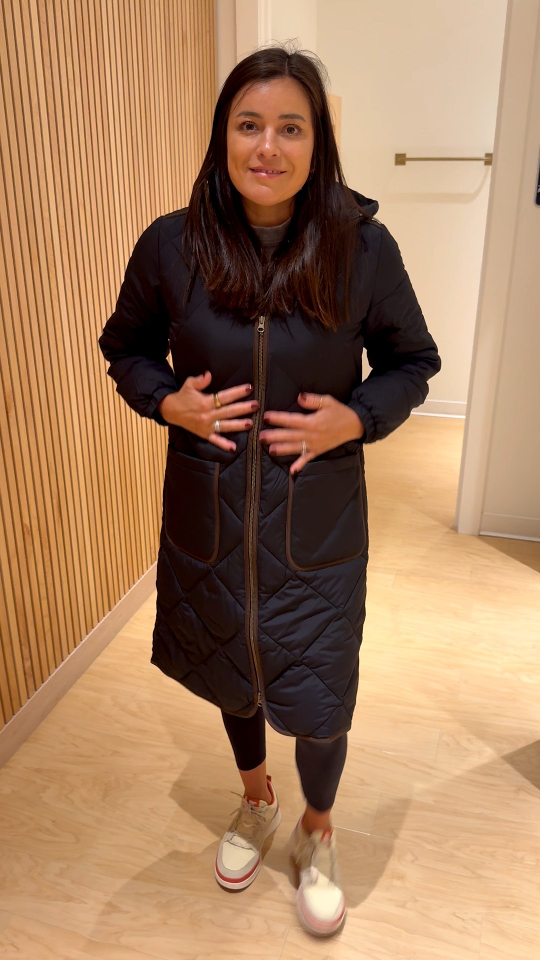 The brown detail on this winter coat is SO pretty. It’s a coffee brown zipper and along the bottom. This coat feels light weight because of the quilted fabric, but keeps you warm in below -13 degree temps! Great for Midwest winters. ❄️ FOREST for 40% off! 

#LTKSeasonal