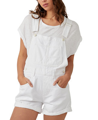 Women's Ziggy Cotton Adjustable-Straps Shortalls | Macy's