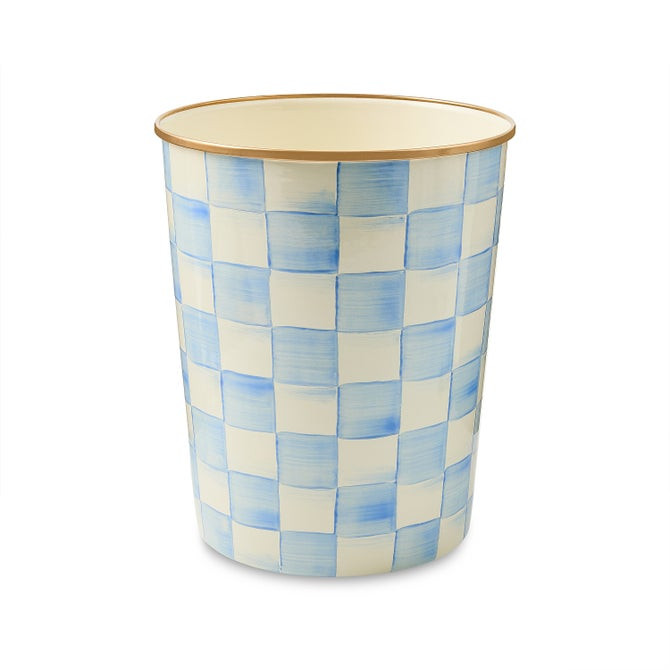 Sky Check Waste Bin | MacKenzie-Childs