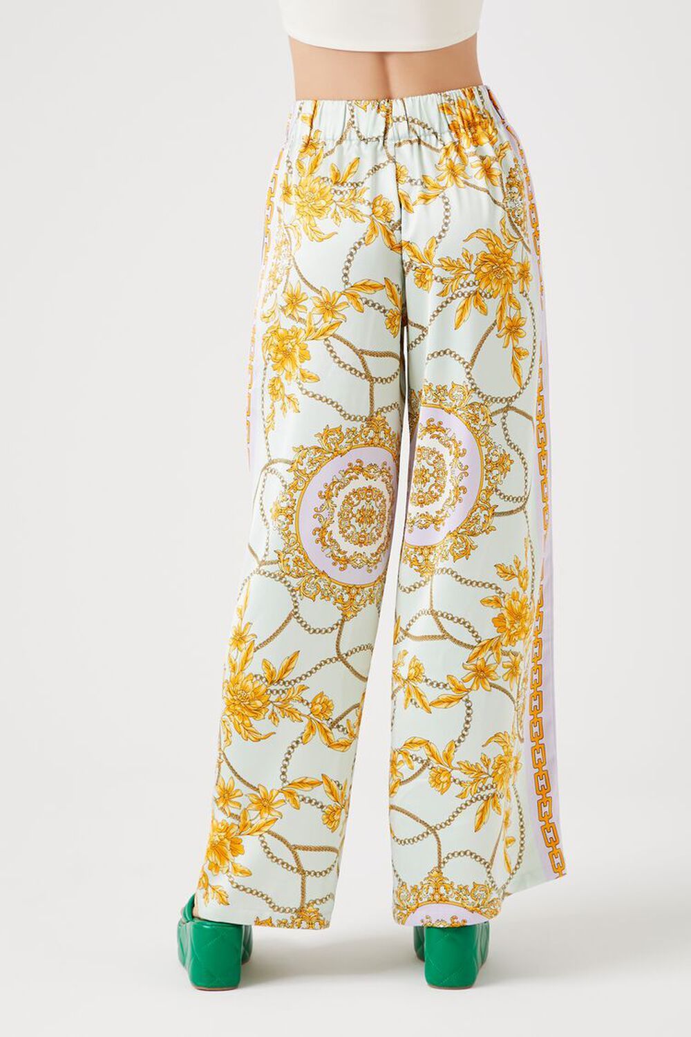 Floral & Chain Print Wide-Leg Pants | Forever 21 (US)
