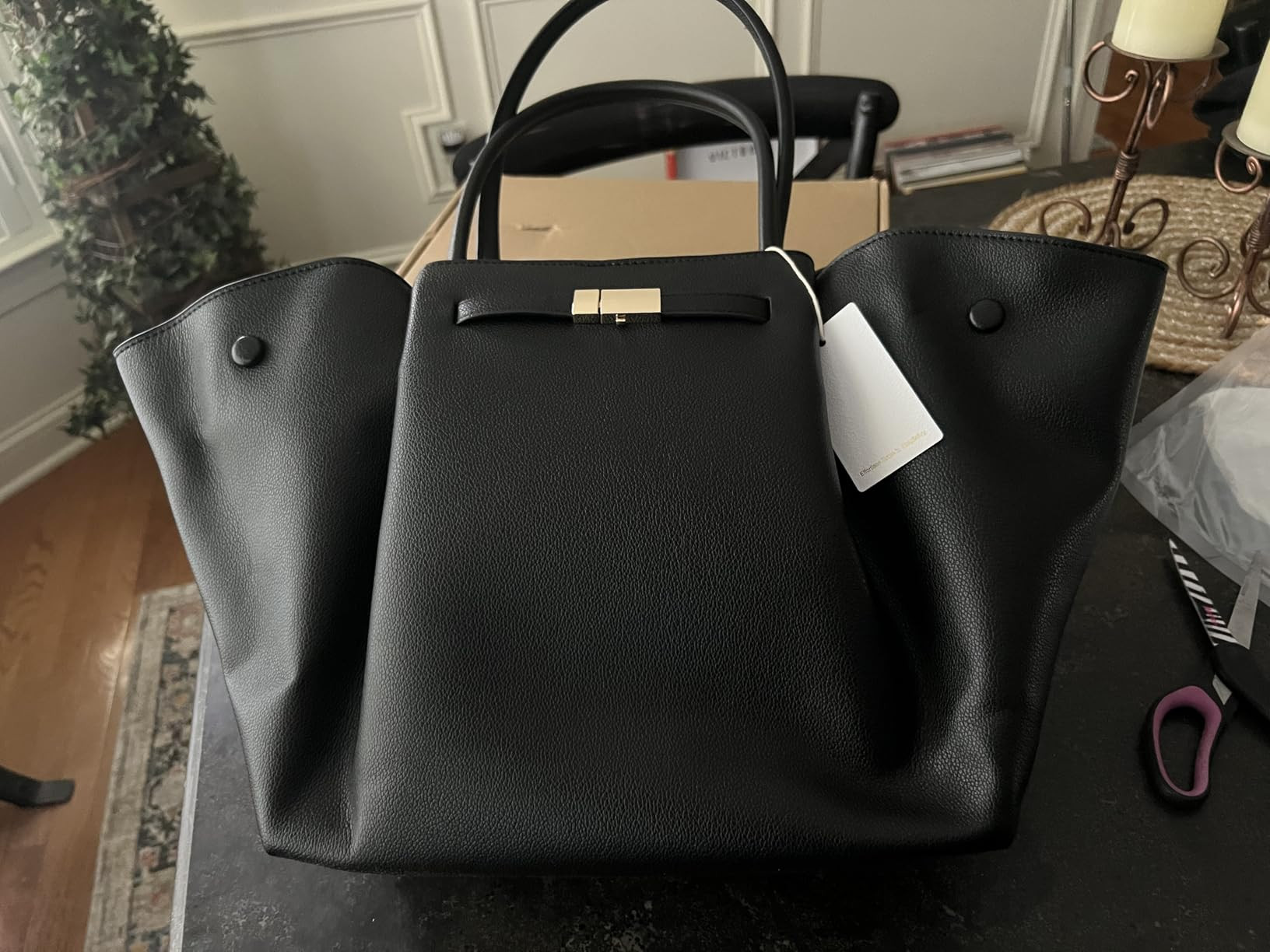 Vegan Leather Tote Bags Dressy Top Handle Purses and Handbags for Women Shoulder Bag with Large C... | Amazon (US)