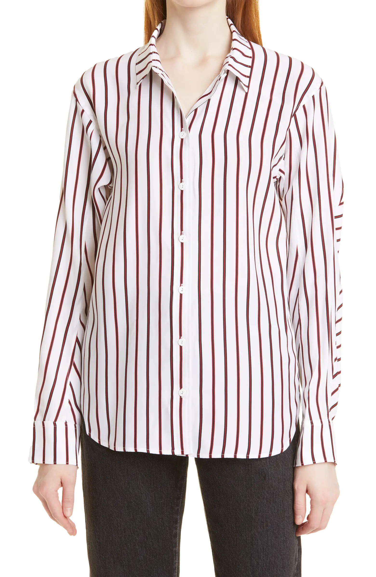 rag & bone Jennie Stripe Silk Button-Up Shirt | Nordstrom | Nordstrom