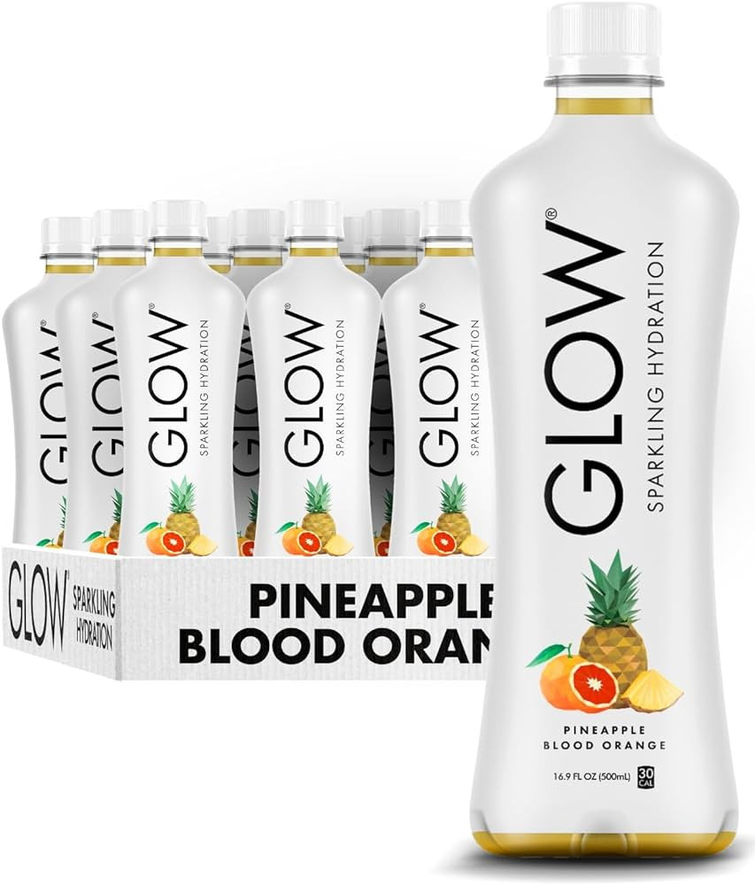 GLOW Sparkling Hydration Drink 16.9oz 12 Pack – Sugar Free Low Calorie All Natural Antioxidant ... | Amazon (US)