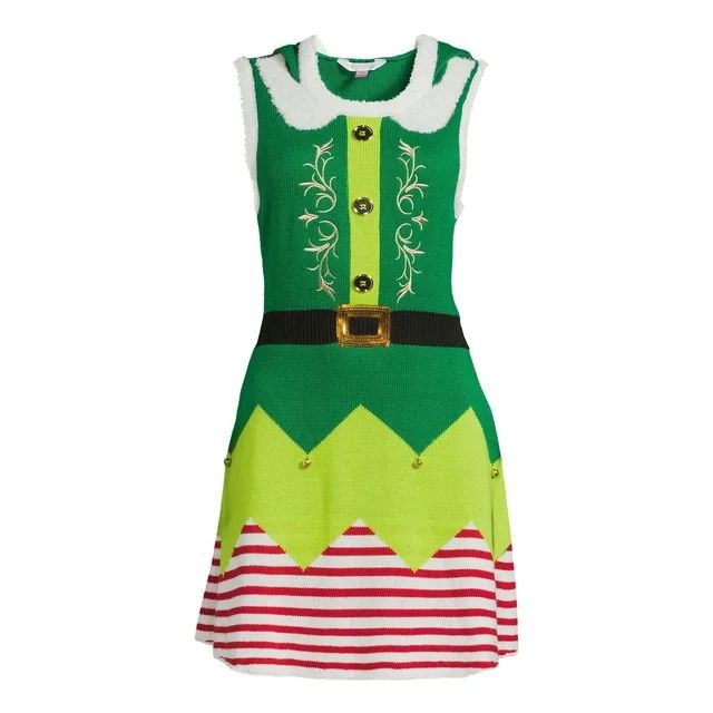 No Boundaries Juniors Elf Dress, Sizes XS-3XL | Walmart (US)