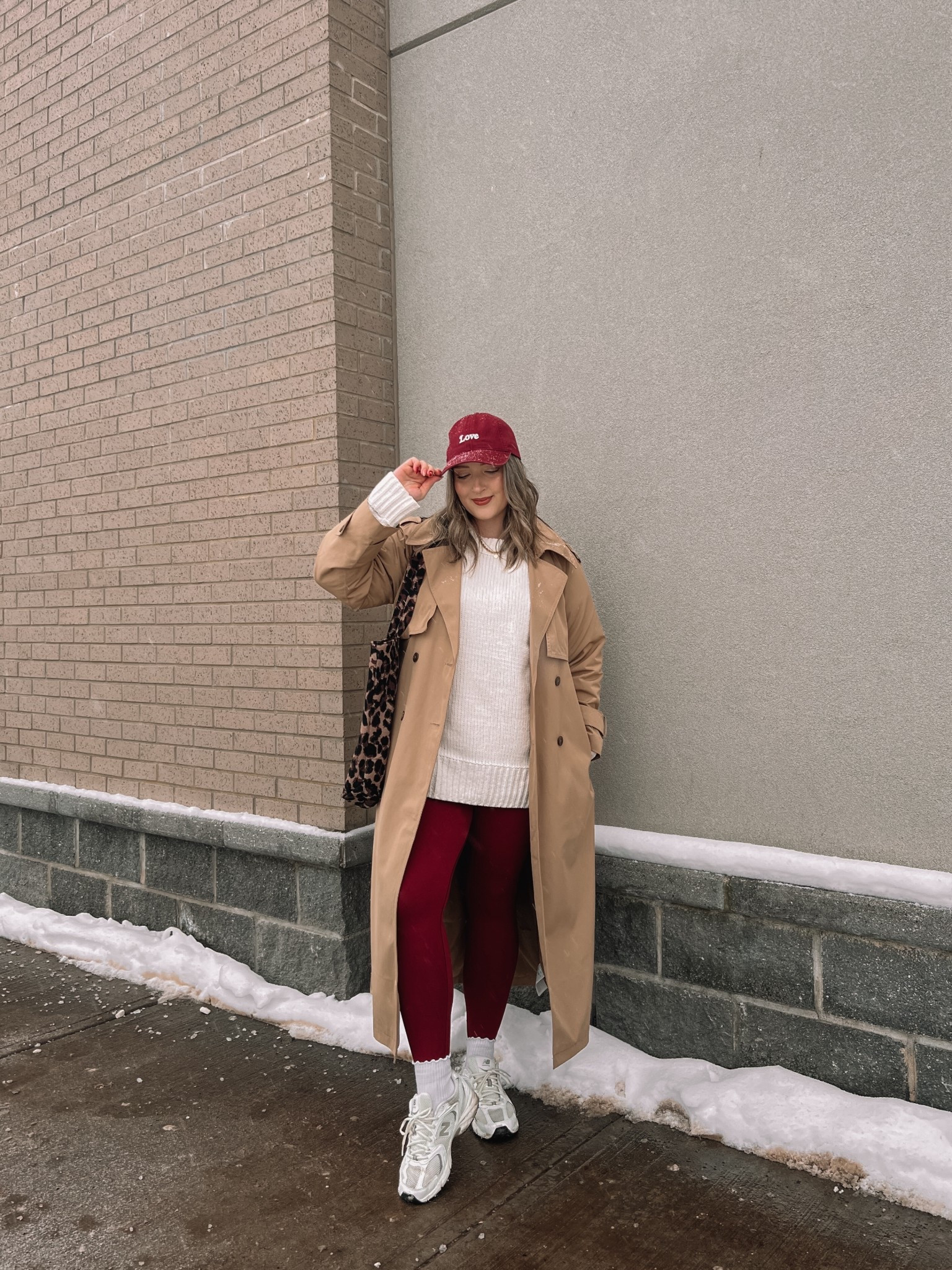 Comfy casual winter outfit! Wearing my usual size L in the chenille sweater (incredibly soft!), burgundy leggings, and classic trench coat. New Balance sneakers are super comfy and great for walking. They run big, I’m usually a 9.5-10 and wear a 9. Leopard print tote bag is an Amazon find!


#LTKsale #LTKwinter #LTKmidsize