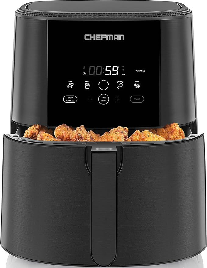 Chefman TurboFry Touch Air Fryer, The Most Compact And Healthy Way To Cook Oil-Free, One-Touch Di... | Amazon (US)