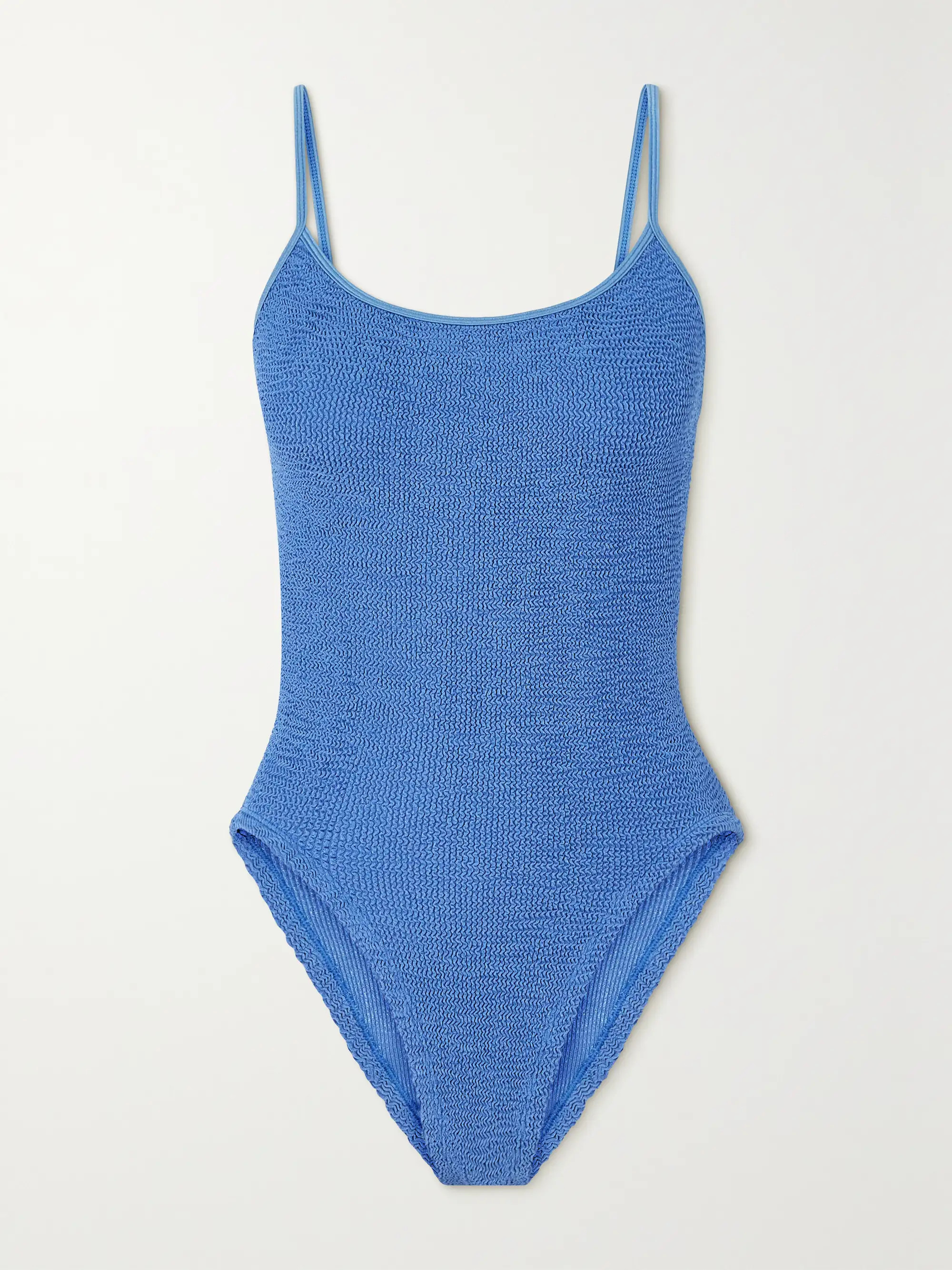 + NET SUSTAIN Pamela seersucker swimsuit | NET-A-PORTER (US)