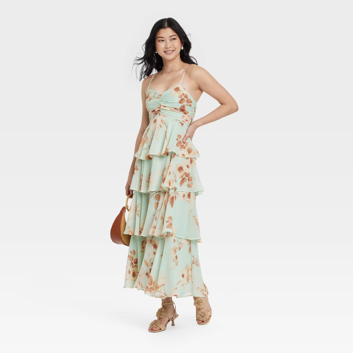 Women's Tiered Ruffle Maxi A-Line Dress - A New Day™ | Target