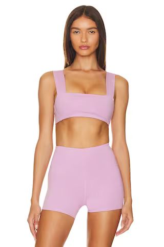 WellBeing + BeingWell LoungeWell Calla Sports Bra in Violet Tulle Heather from Revolve.com | Revolve Clothing (Global)