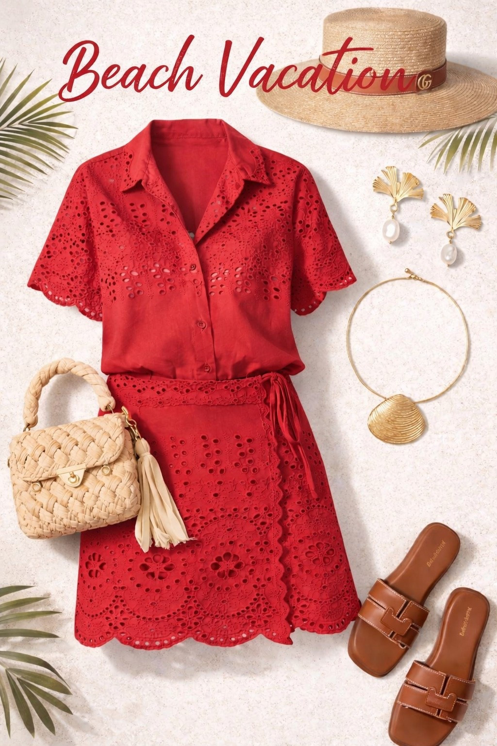 Beach vacation outfit 