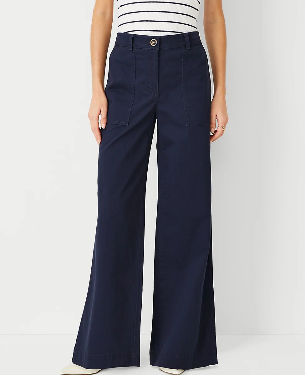 AT Weekend Wide Leg Chino Pants | Ann Taylor (US)