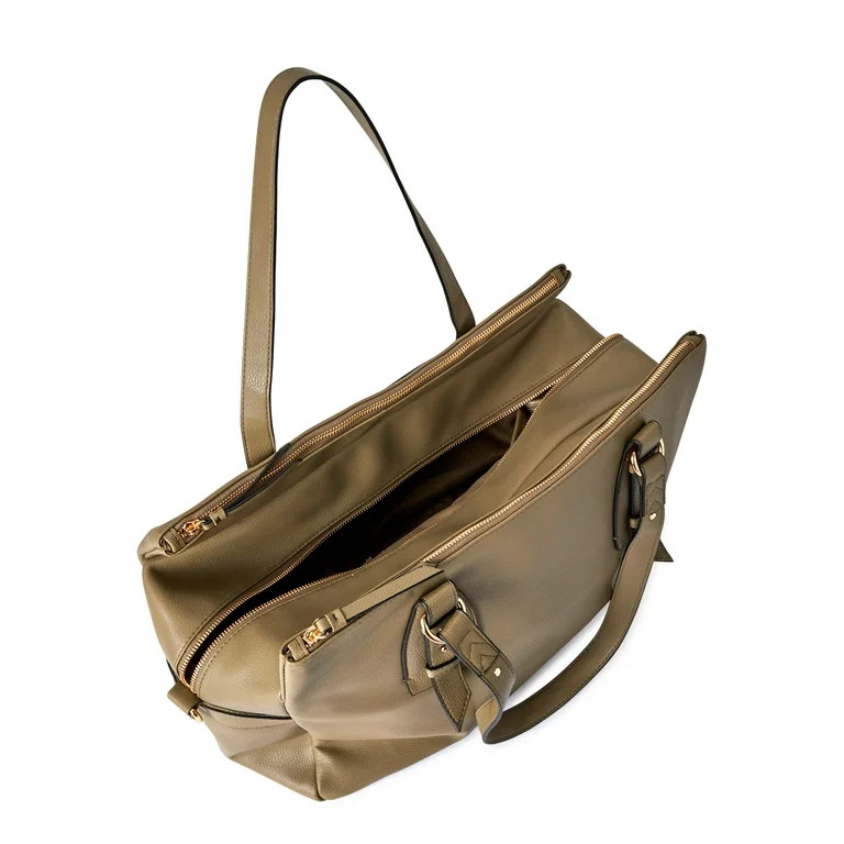 Time and Tru Women’s Triple-Section Weekender Bag Spruce - Walmart.com | Walmart (US)