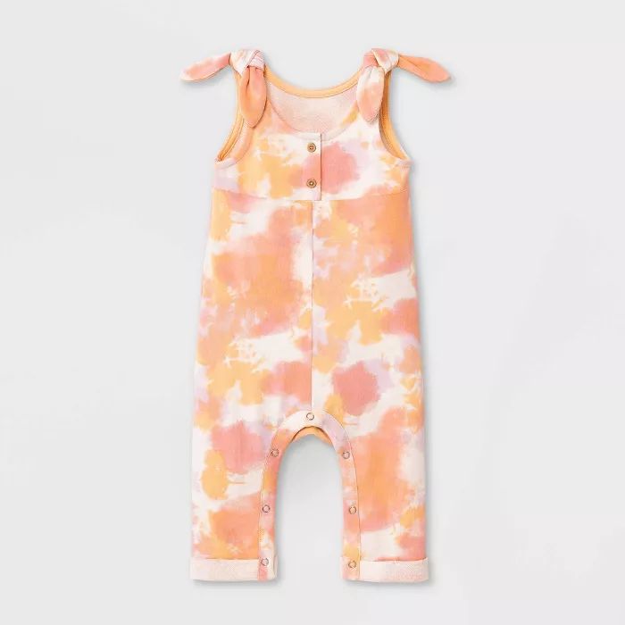 Grayson Mini Baby Girls' Tie-Dye Jumpsuit - Pink | Target