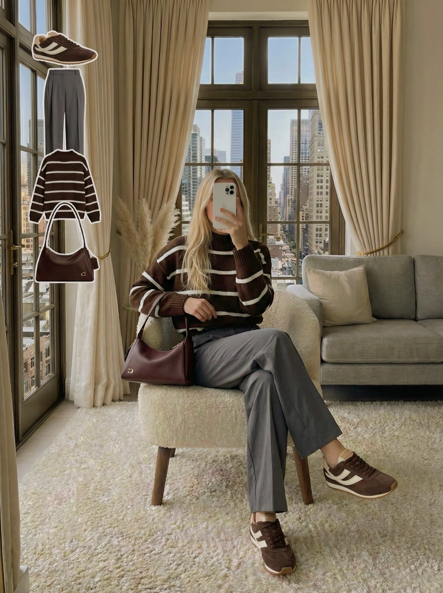 ✨ Casual Stripes in Coffee Tones ✨

A relaxed, everyday lineup built around rich chocolate stripes and tailored comfort. The cozy knit adds an easy, effortless feel while the soft gray trousers balance the palette with a cool contrast that keeps the outfit fresh.

Chocolate sneakers tie everything together with a sporty touch, and the deep burgundy shoulder bag adds a polished finish that still feels low key. A simple, elevated mix you can wear anywhere.

🤎 Style Notes:
• Striped knit for a classic, cozy base
• Tailored gray trousers for a clean, modern balance
• Chocolate sneakers for comfort and cohesion
• Burgundy shoulder bag to elevate the tones
• Minimal accessories to keep the look easy

Everything linked and ready to shop ✨

#LTKgrwm #LTKSeasonal #LTKootd