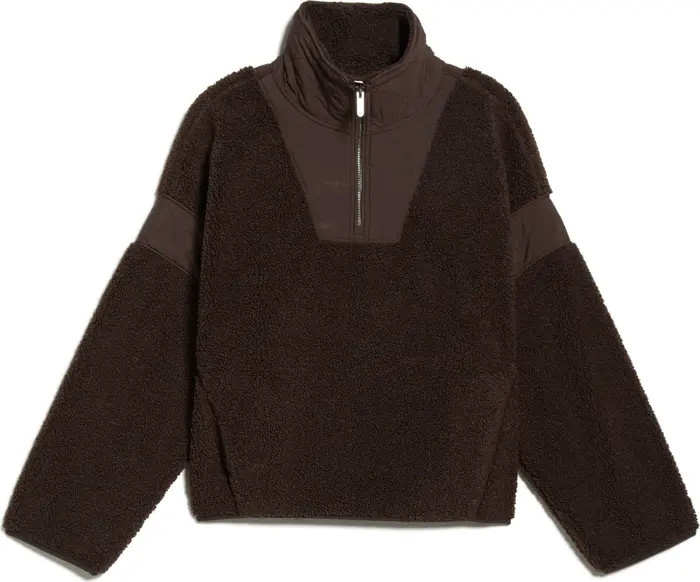 Snowday Faux Shearling Quarter Zip Pullover | Nordstrom