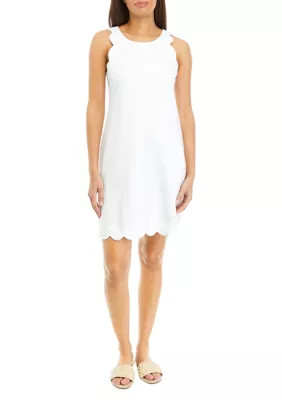 Women's Sleeveless Scalloped Hem Dress | Belk