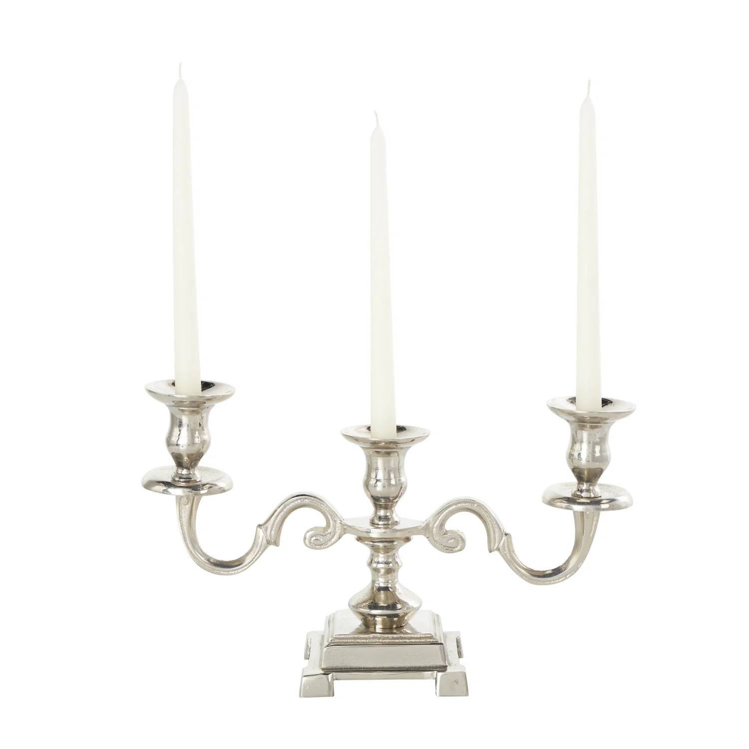 Aluminum Metal Scrolled Decorative Candelabra | Wayfair North America