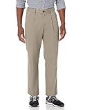 Amazon.com: Amazon Essentials Men's Classic-Fit Wrinkle-Resistant Pleated Chino Pant (Available i... | Amazon (US)