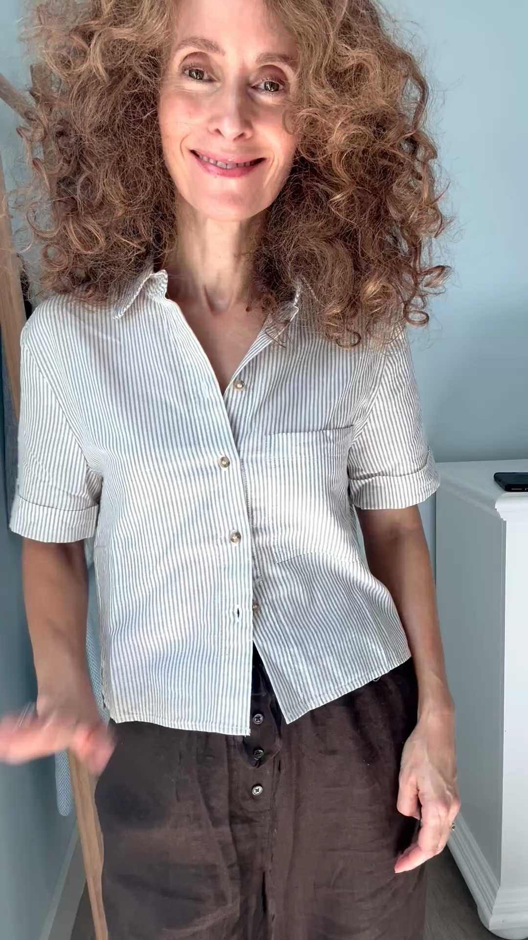 MANGO SPRING 2026
Favorite shirt alert. So soft and summery. Short in length but not cropped.
Dress it up with black trousers and heels or comfy with these fab linen pants.

#LTKootd #LTKSeasonal