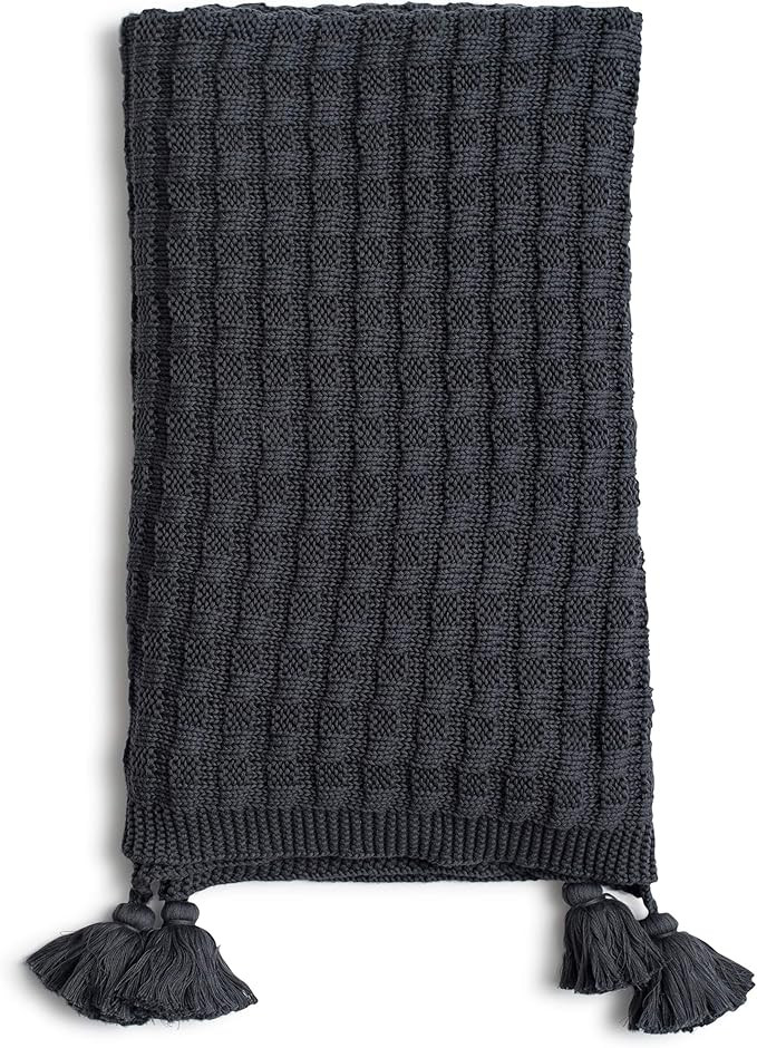 zestt Cotton Throw Blanket Organics – Comfy Abrams Knit Throw Blanket – 50” x 60” (Charco... | Amazon (US)