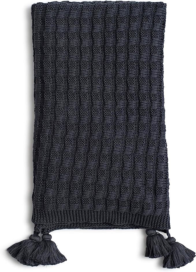 zestt Cotton Throw Blanket Organics – Comfy Abrams Knit Throw Blanket – 50” x 60” (Charco... | Amazon (US)