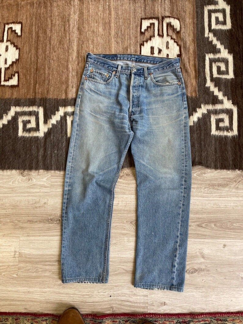 Levis 501 Vintage Men's Light Blue Denim Jeans Size W 34 L - Etsy | Etsy (US)