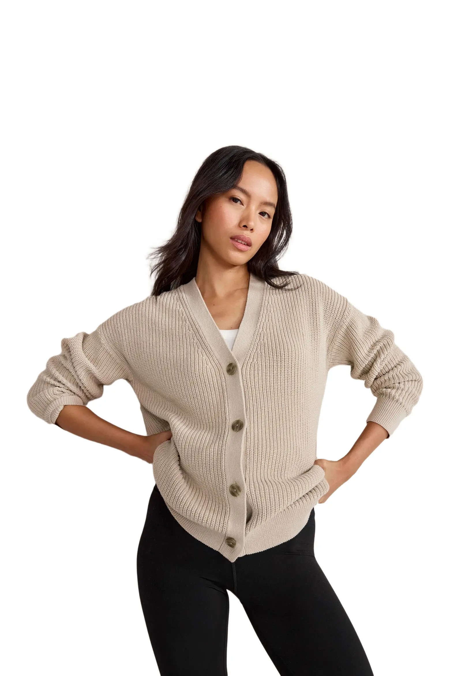Haven Well Within Organic Cotton Shaker Stitch Cardigan (Women) | Nordstrom | Nordstrom
