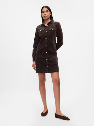 Velvet Denim Mini Shirtdress | Gap (US)