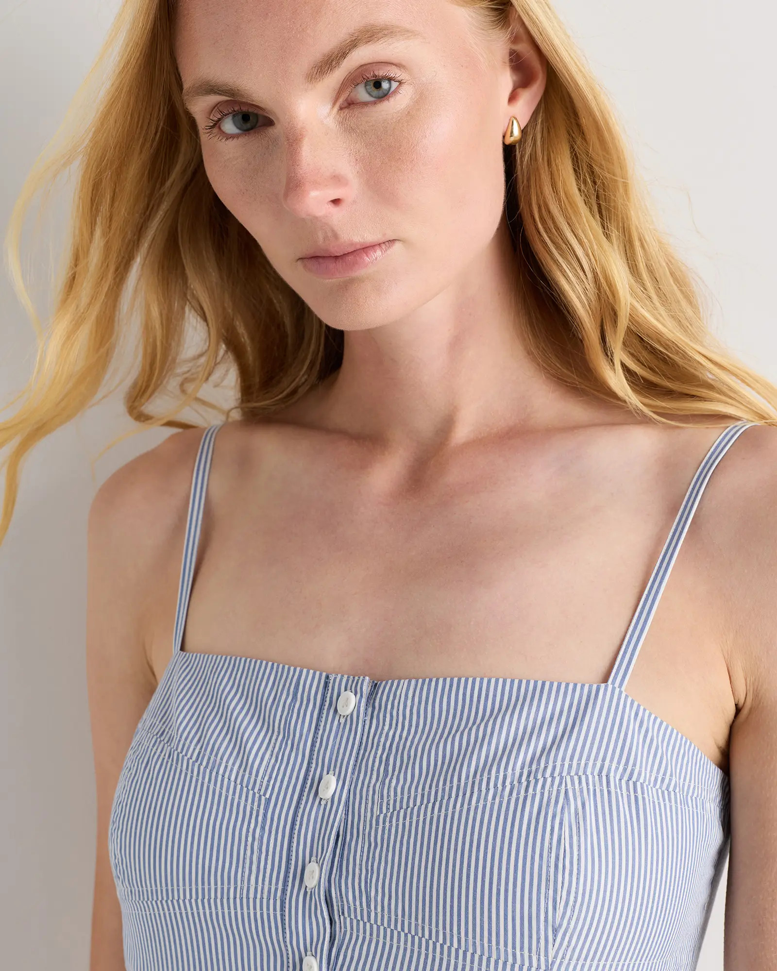 100% Organic Cotton Poplin Spaghetti Strap Maxi Dress | Quince