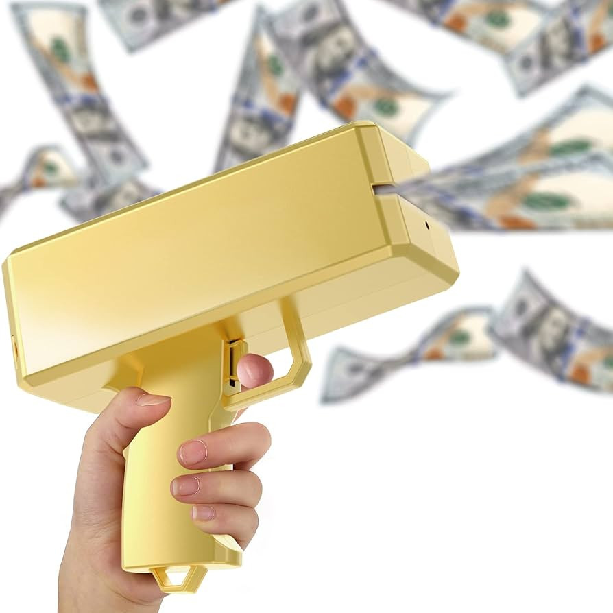 Sopu Make it Rain Money Gun Paper Playing Spary Prop Cash Gun Party Supplies (Metallic Gold) | Amazon (US)