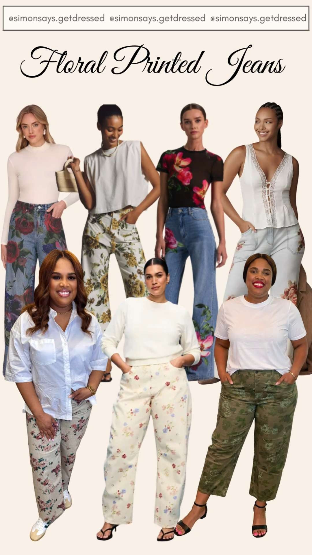 Floral printed jeans are having a moment 🌸👖 

From bold blooms to subtle prints, this trend adds instant personality to your everyday denim—just pair with a simple top and you’re set. 

Hit the bell in my LTK 🔔 (top right) so you get all the exclusives first! #LTKootd 

 