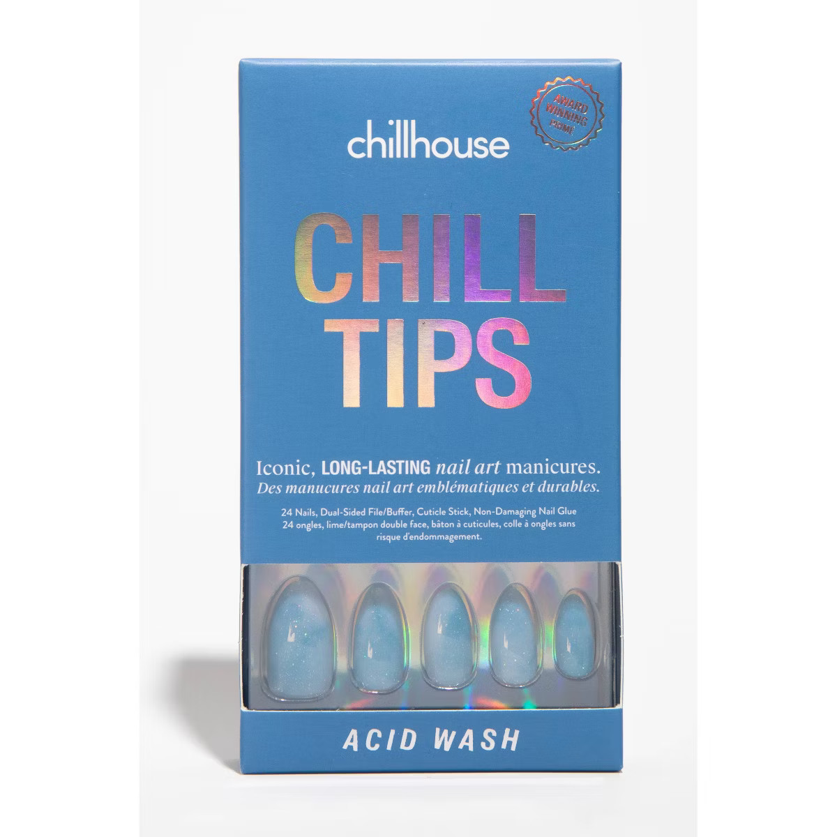 Chillhouse Chill Tips Fake Nails - Design Studio - Acid Wash - 24ct | Target