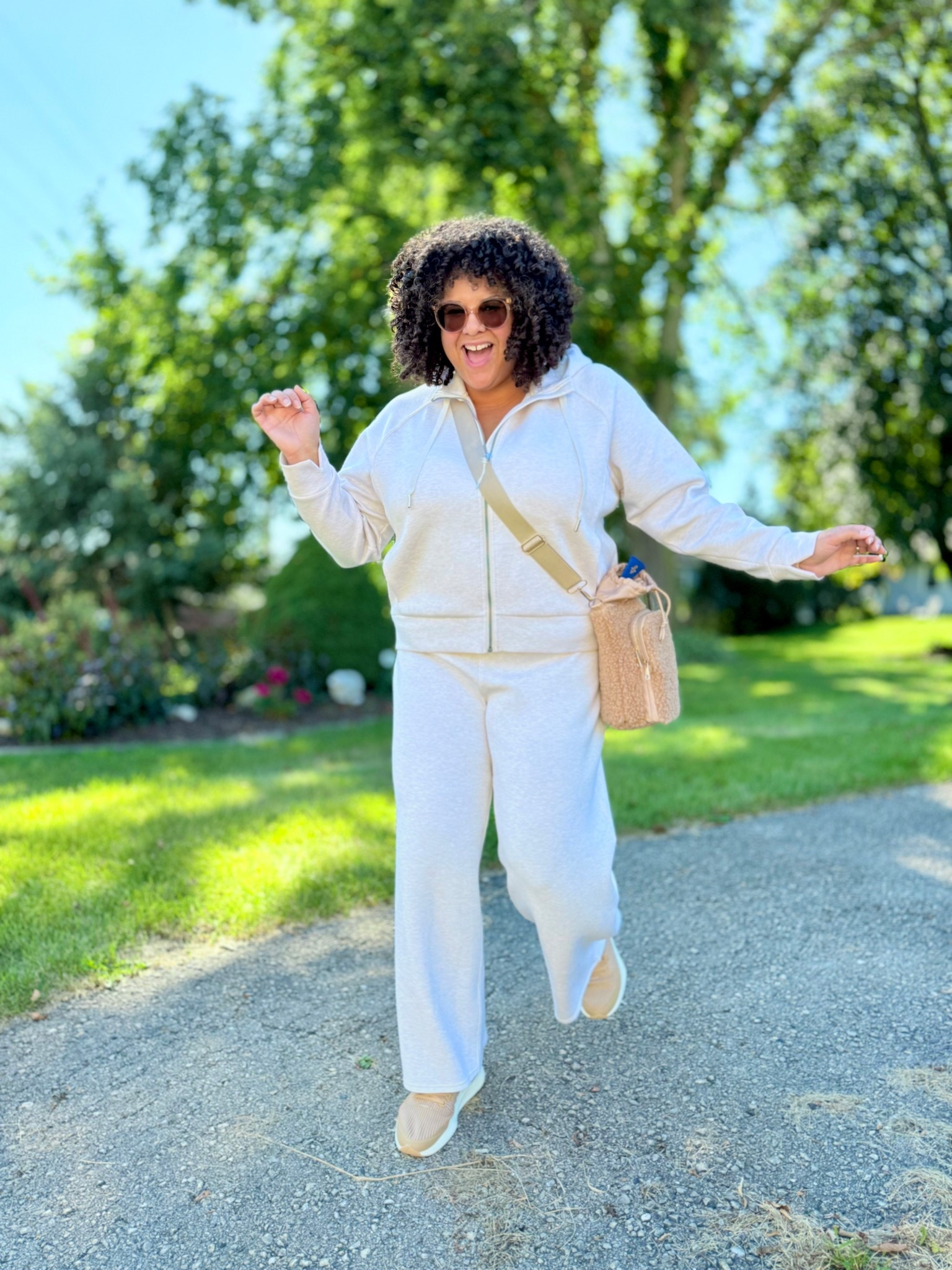 This is the softest lounge/activewear I’ve ever worn! #gifted

I found it at Divine Consign, a  consignment sale in Wisconsin as part of a collab with them.

The hoodie now comes in a half zip or track jacket version. The wide leg pants are available in several colors, though this one is no longer available.

I’m wearing a 1X in both.

DISCLOSURE: I received both the shoes and bag (no longer available) for free from Amazon in exchange for my honest review as well.

#LTKTravel #LTKActive #LTKPlusSize