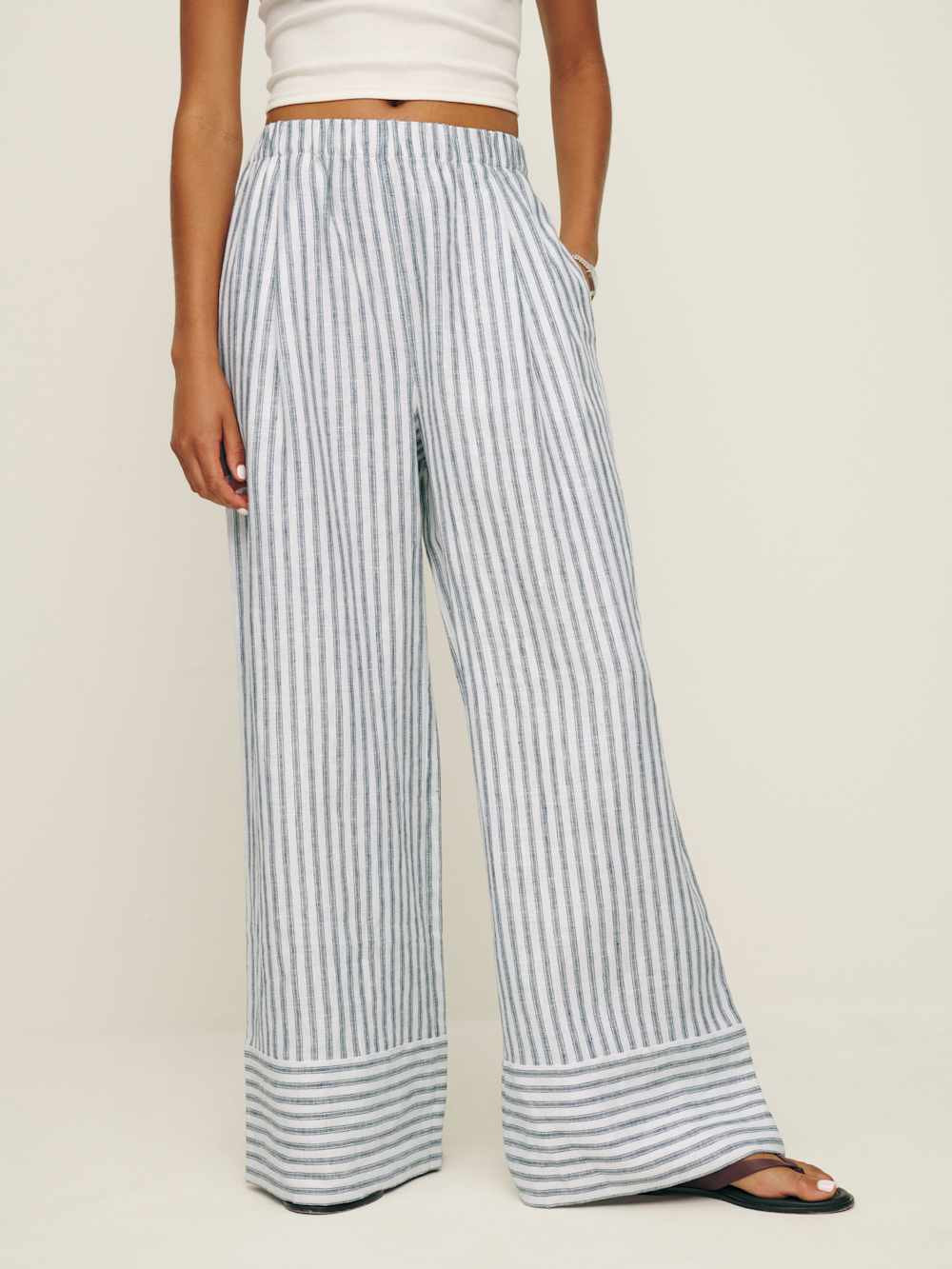 Fernando Linen Wide Leg Pant | Reformation (Global)