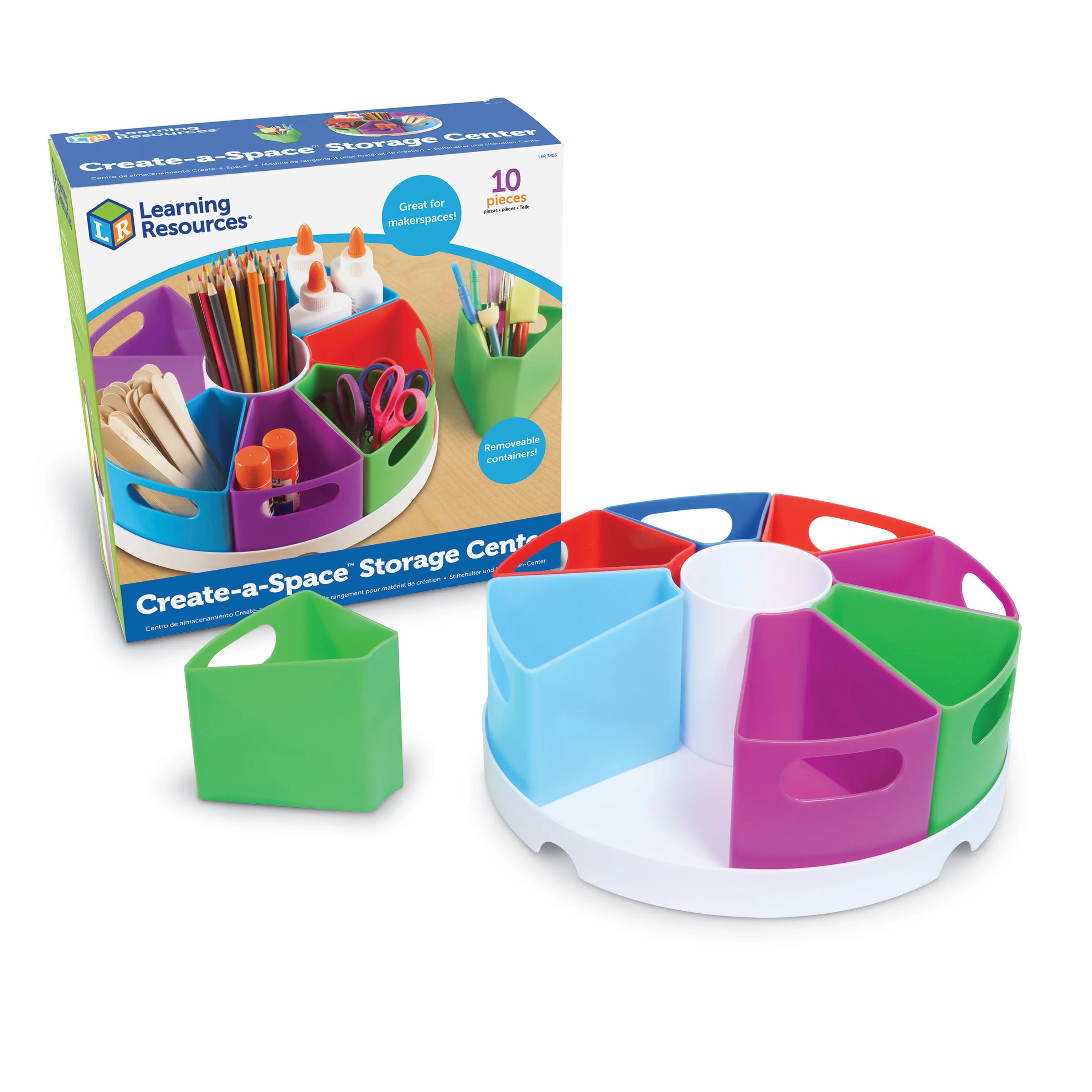 Learning Resources: Create-A-Space, 10-Piece Craft Storage Carousel Center, Boys and Girls, Schoo... | Walmart (US)