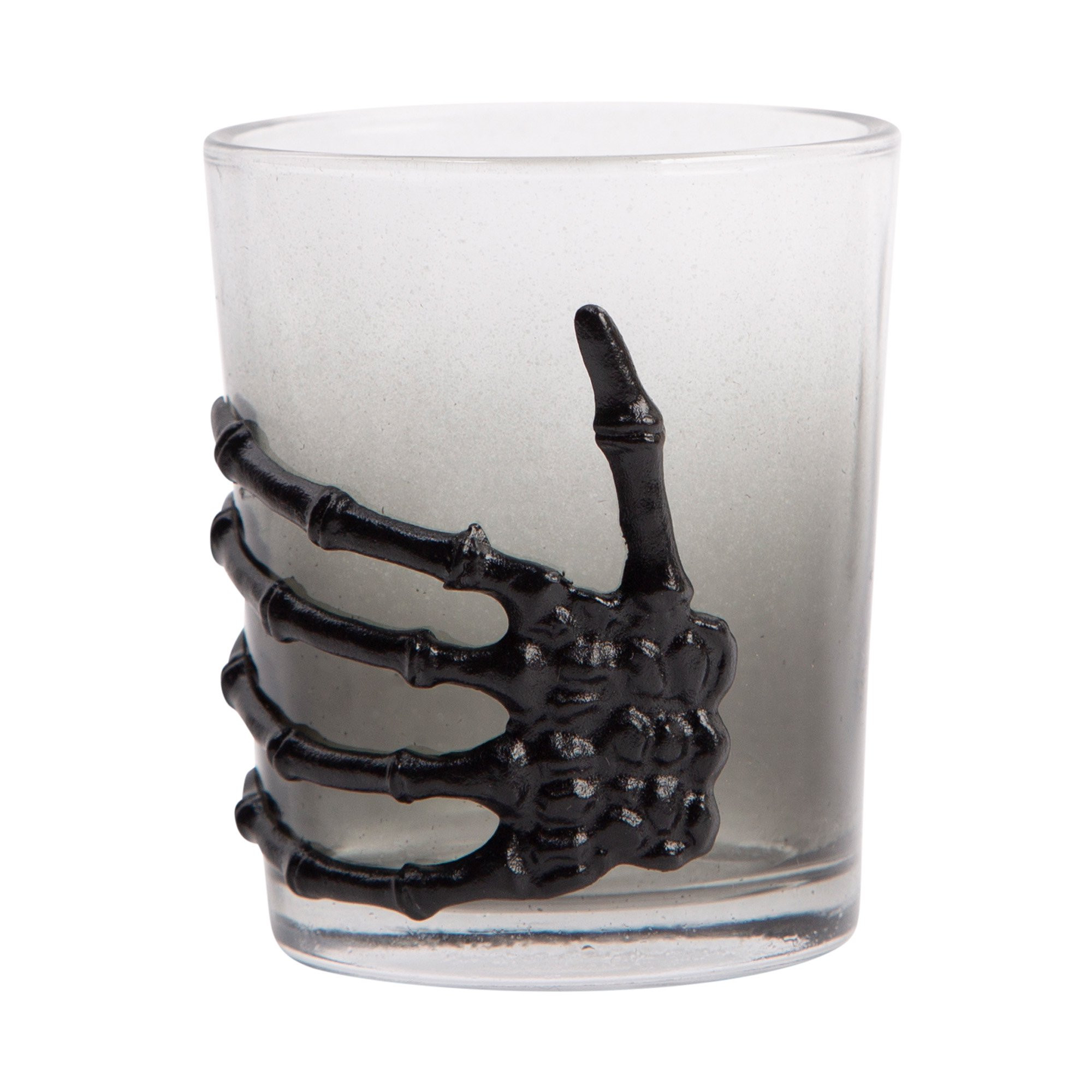 Way to Celebrate Skeleton Whiskey Glassware, 10 fl oz. Smoked Ombre Glass Black Hand - Walmart.co... | Walmart (US)