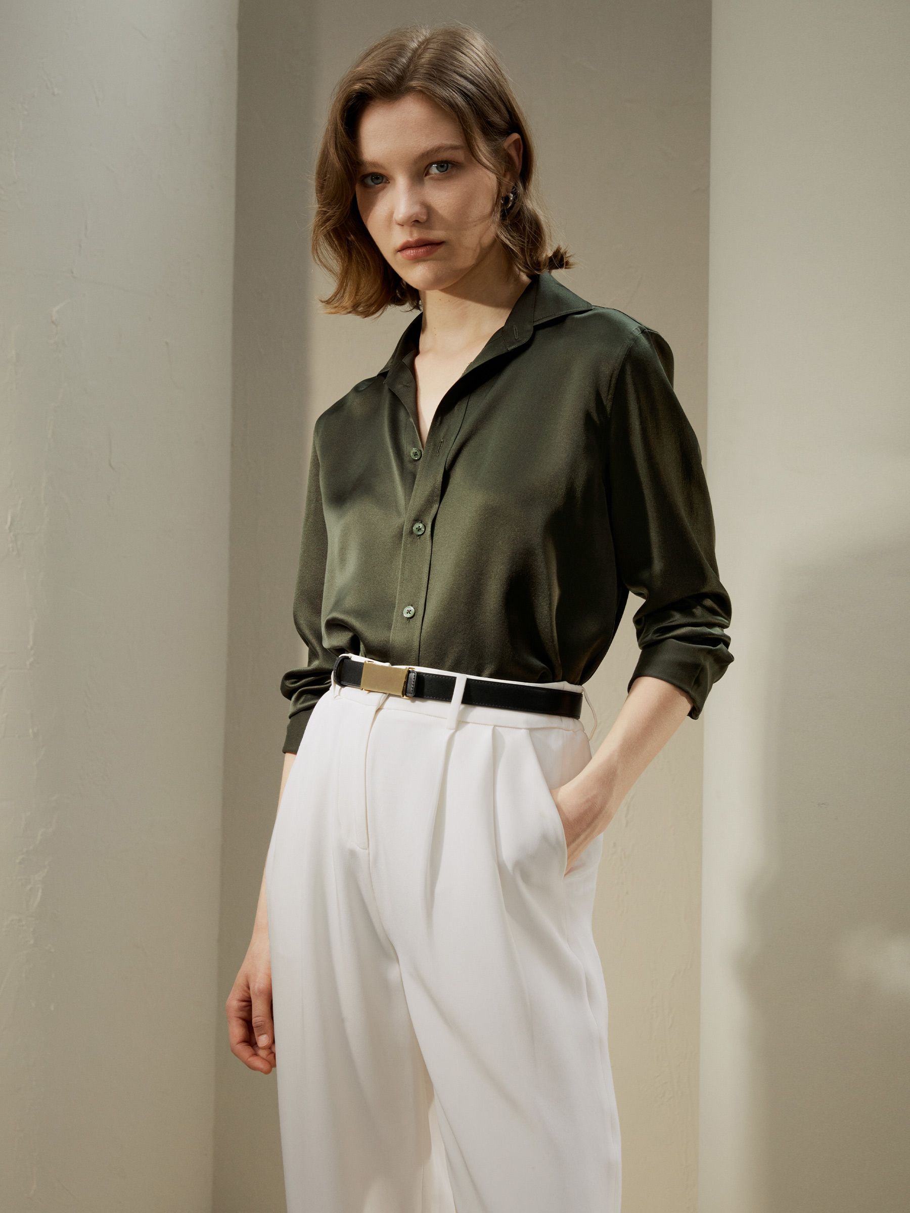 Tailored Silk Shirt | LilySilk