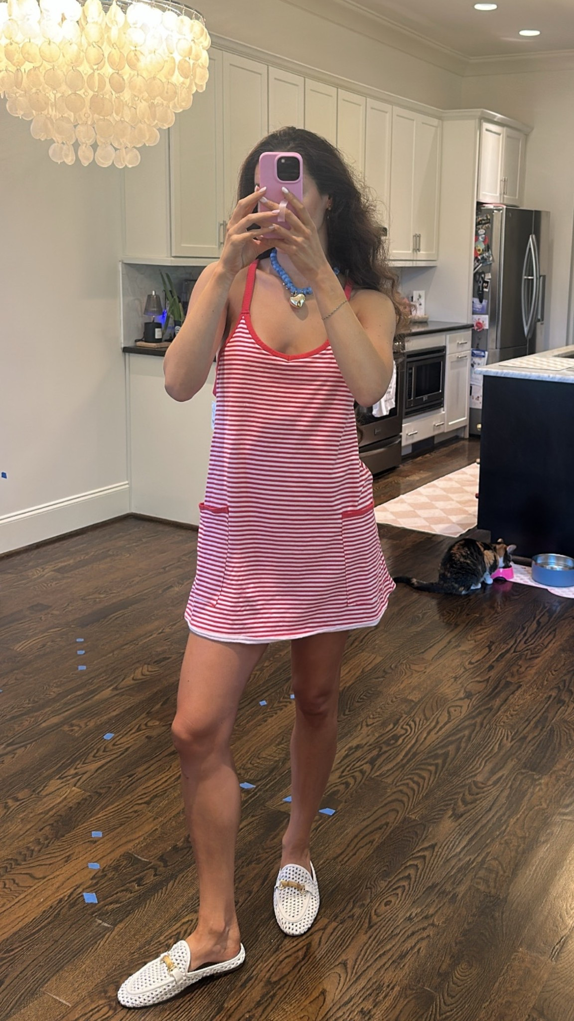 The Fourth outfit inspo
Red striped 
Romper 
Athleisure