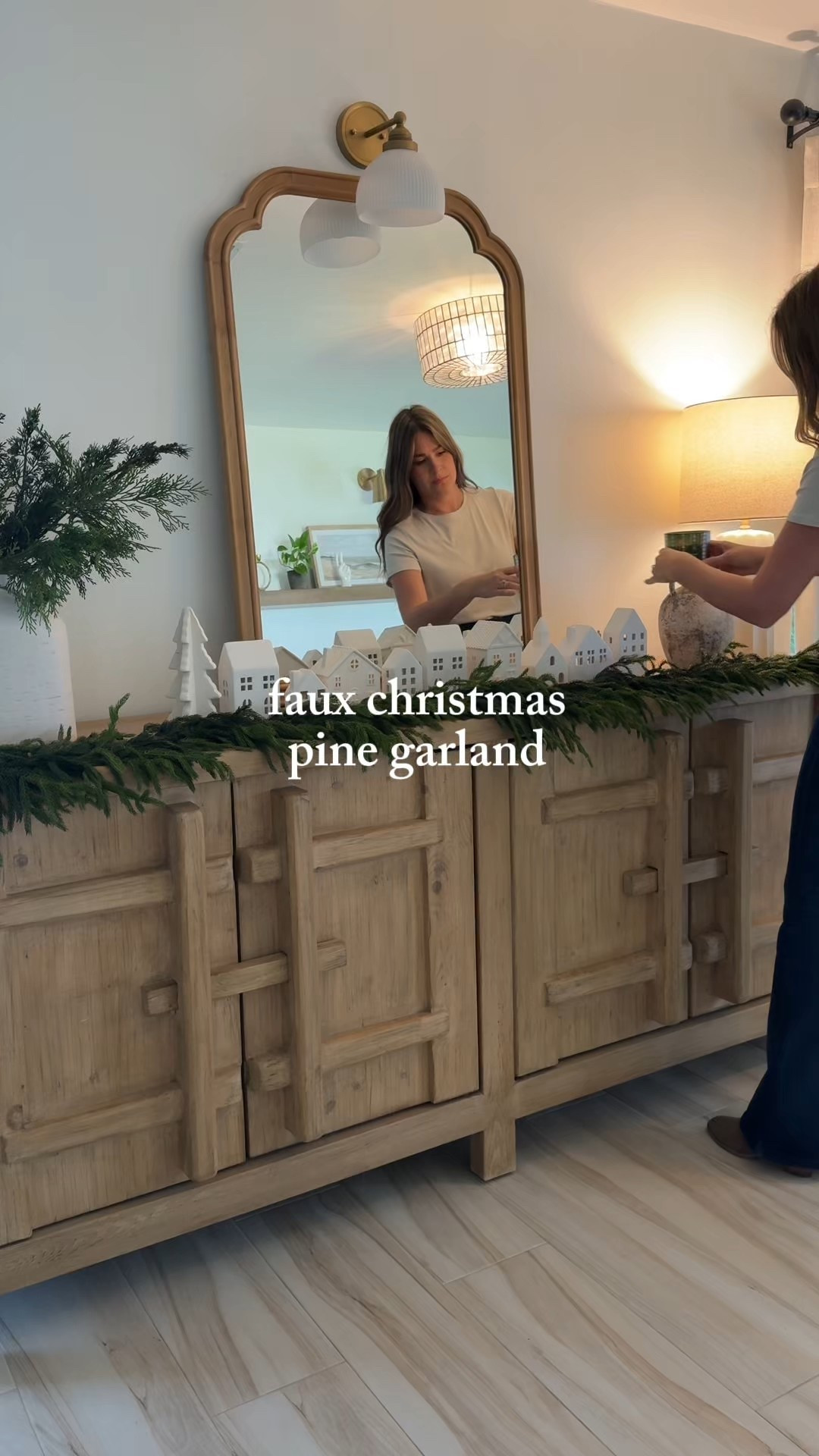 Bringing the cozy Christmas vibes with this faux pine garland that looks so real you’ll have to touch it twice! Perfect for your mantel, staircase, or console table, timeless, full, and mess-free. Plus some Christmas village finds!

#LTKSeasonal #LTKHome #LTKHoliday