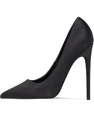Elisabet Tang High Heels Womens Pointed Toe Heels Satin Pumps Stiletto Bridal Party Dress Evening... | Amazon (US)