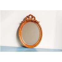 Oval Wooden Bow Mirror, Hand Carved French Baroque Ornate Ribbon Wall Made in France, Country Home Decor | Etsy (US)