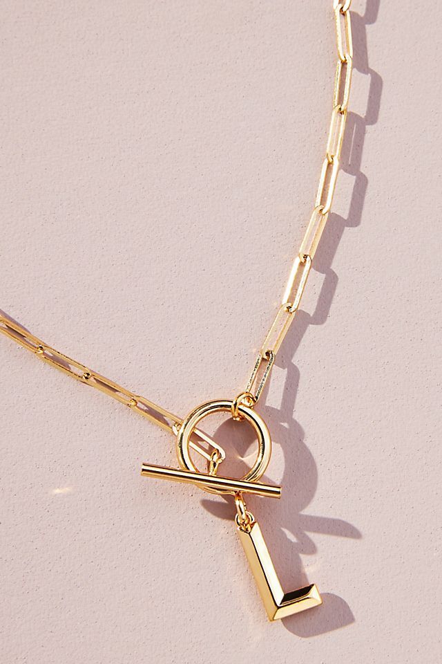 Chain Link Monogram Pendant Necklace | Anthropologie (US)