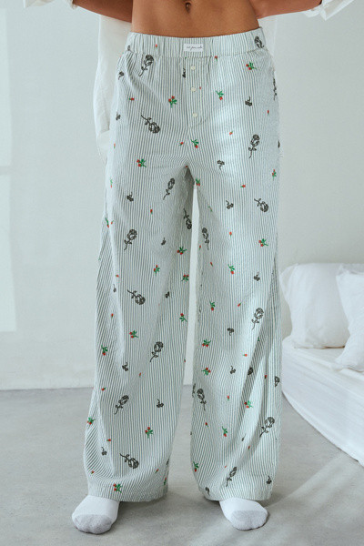 Out From Under Avril Embroidered Boxer Pant | Urban Outfitters (US and RoW)