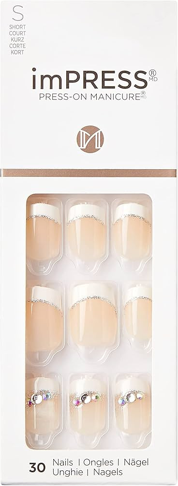 KISS imPRESS Press-On Manicure, Believe, Short Length Square, with PureFit Technology, Includes P... | Amazon (US)