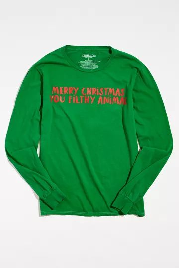 Home Alone Merry Christmas Long Sleeve Tee | Urban Outfitters (US and RoW)