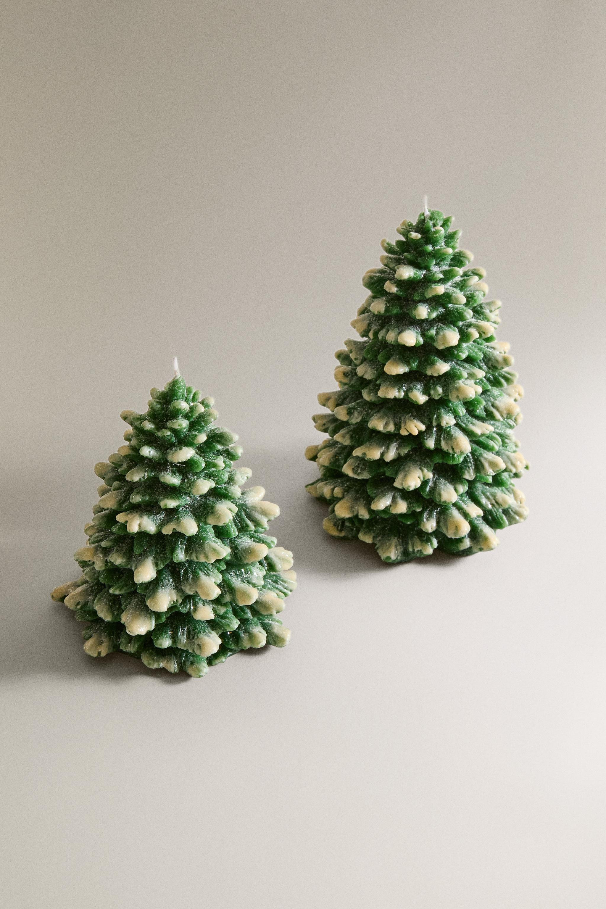 SNOWY CHRISTMAS FIR TREE CANDLE | Zara UK